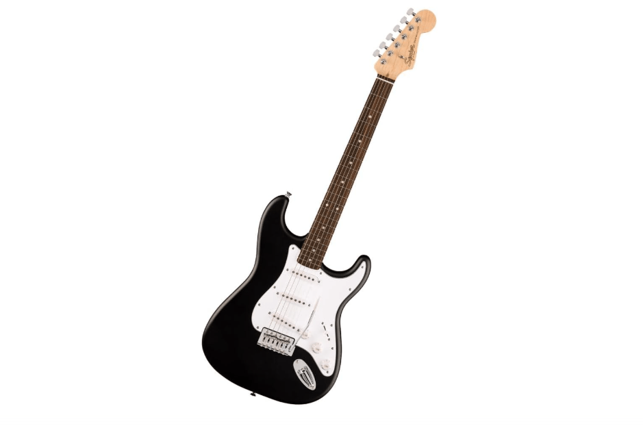  Fender Squier Debut Series Stratocaster Electric Guitar, Beginner Guitar, with 2-Year Warranty, Includes Free Lessons, Black with Matte Finish