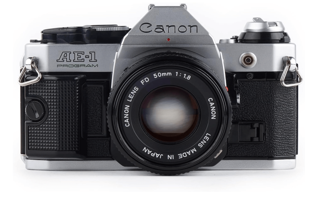 
Canon AE-1 Program 35mm SLR Film Camera Kit 50mm MF Lens (Renewed)