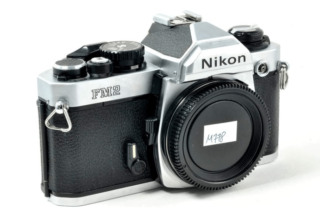 
Nikon FM2 SLR manual focus film camera with titanium shutter