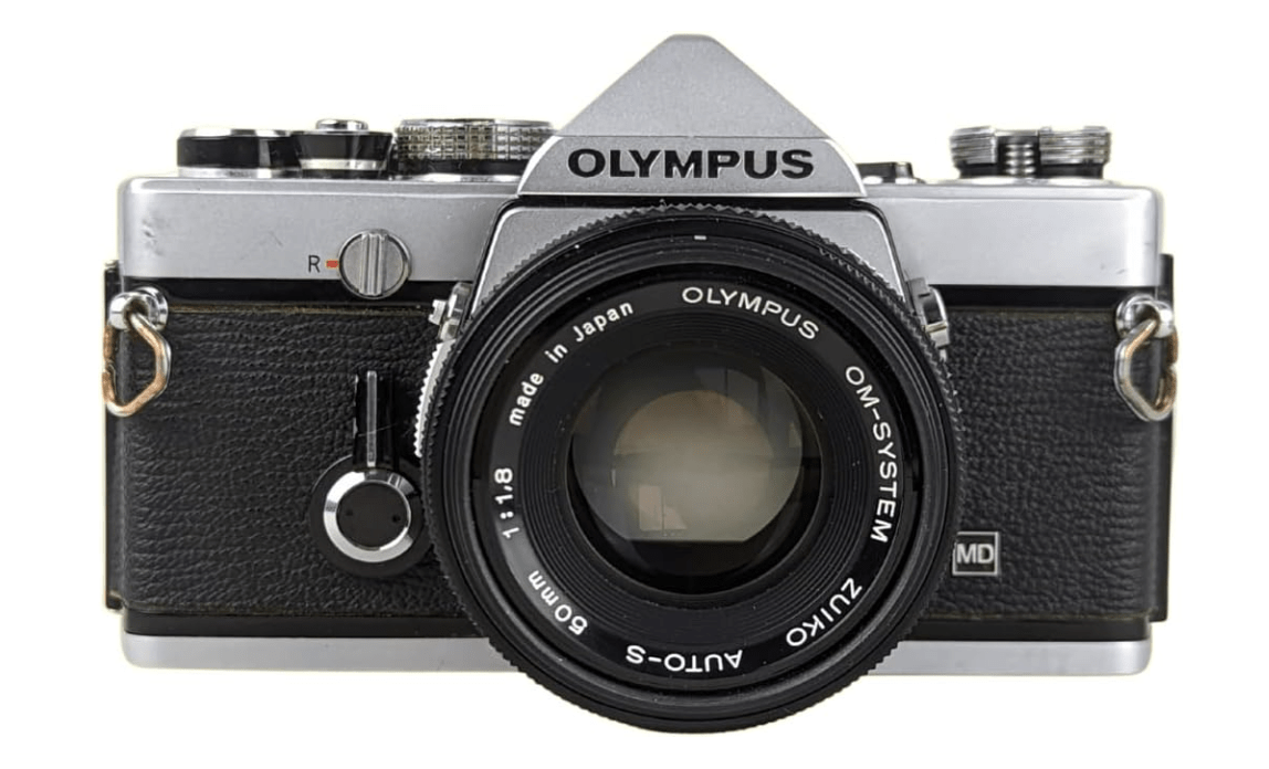 Olympus OM 1 Vintage 35mm SLR Film Camera with f/1.8 50mm Prime Lens (Renewed)