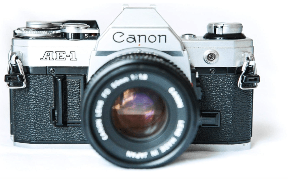  Vintage Canon AE-1 35mm SLR Camera with 50mm 1:1.8 Lens (Renewed)