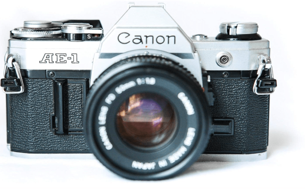  Vintage Canon AE-1 35mm SLR Camera with 50mm 1:1.8 Lens (Renewed)