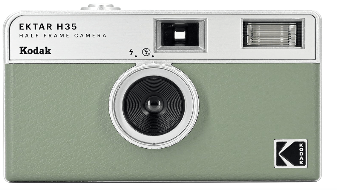  KODAK EKTAR H35 Half Frame Film Camera, 35mm, Reusable, Focus-Free, Lightweight, Easy-to-Use (Sage) (Film & AAA Battery are not Included)