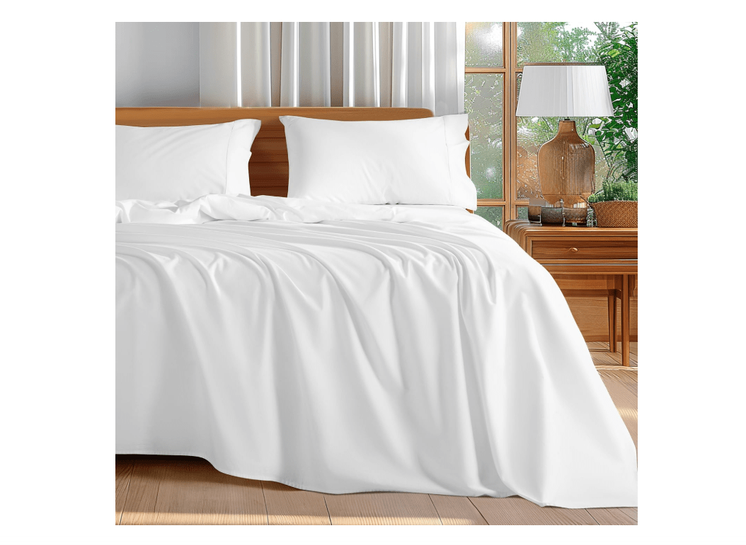 
Shilucheng 100% Cotton Queen Size Sheets Set - 600 Thread Count，Luxury Egyptian Cotton Bed Sheets，5-Star Hotel Quality Sheets, Breathable & Cooling, 16...