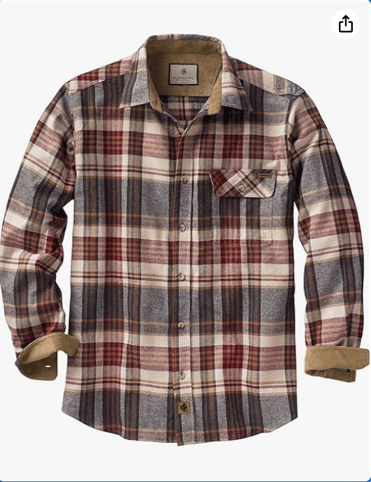 Legendary Whitetails Men's Flannel Shirt Long Sleeve Button Down 100% Cotton