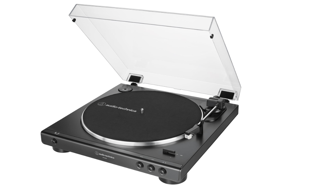 
Audio-Technica AT-LP60X-BK Fully Automatic Belt-Drive Stereo Turntable, Black, Hi-Fidelity, Plays 33 -1/3 and 45 RPM Vinyl Records, Dust Cover