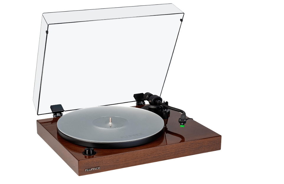 Fluance RT81+ Elite High Fidelity Vinyl Turntable Record Player, Audio Technica VM95E Cartridge, Anti-Resonant Platter, Acrylic Mat, Phono Preamp Wood