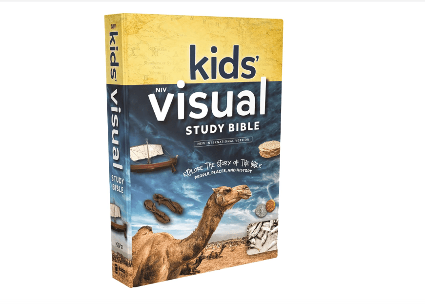NIV, Kids' Visual Study Bible, Hardcover, Blue, Full Color Interior: Explore the Story of the Bible---People, Places, and History
