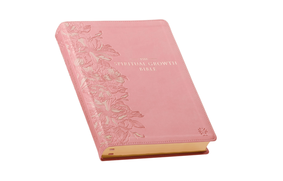 The Spiritual Growth Bible, Study Bible, NLT - New Living Translation Holy Bible, Faux Leather, Pink (NLT Spiritual Growth Editions)