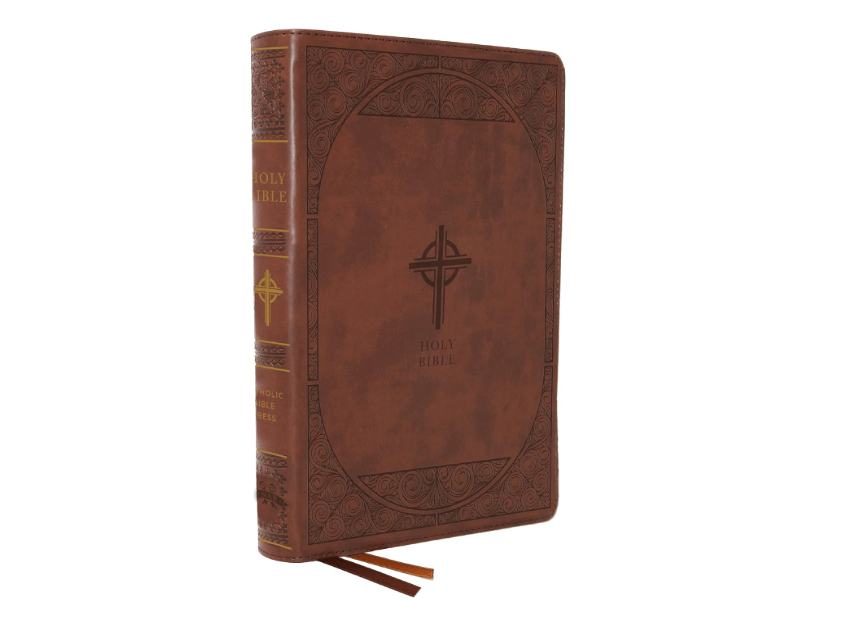 NABRE, New American Bible, Revised Edition, Catholic Bible, Large Print Edition, Leathersoft, Brown, Comfort Print: Holy Bible