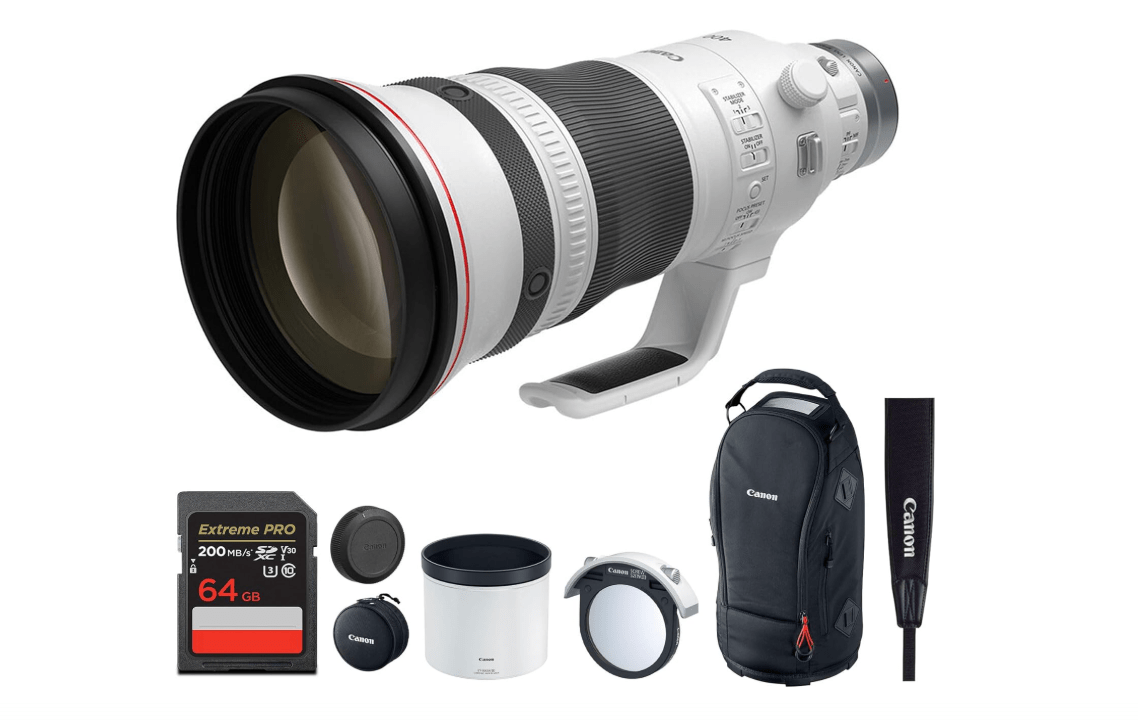  Canon RF 400mm f/2.8 L is USM Lens – Super-Telephoto Prime with f/2.8 Aperture, Image Stabilization for Sports & Wildlife Photography (5053C002) + 64GB