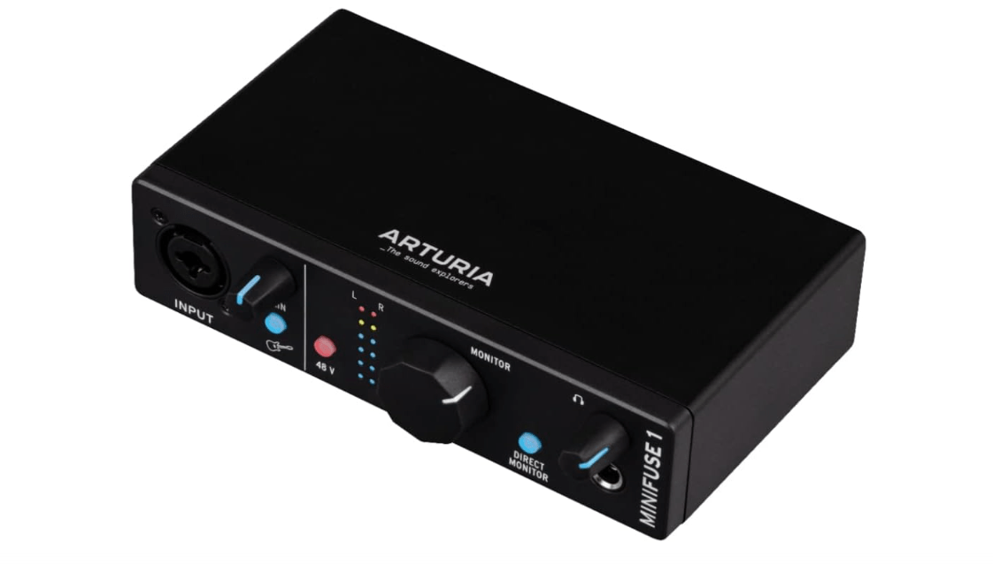 
Arturia MiniFuse 1 - Compact USB Audio Interface with Creative Software for Recording, Production, Podcasting, Guitar - Black