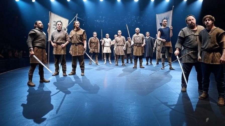 Modern adaptation of Shakespearean battlefield using theatrical space techniques in contemporary theater