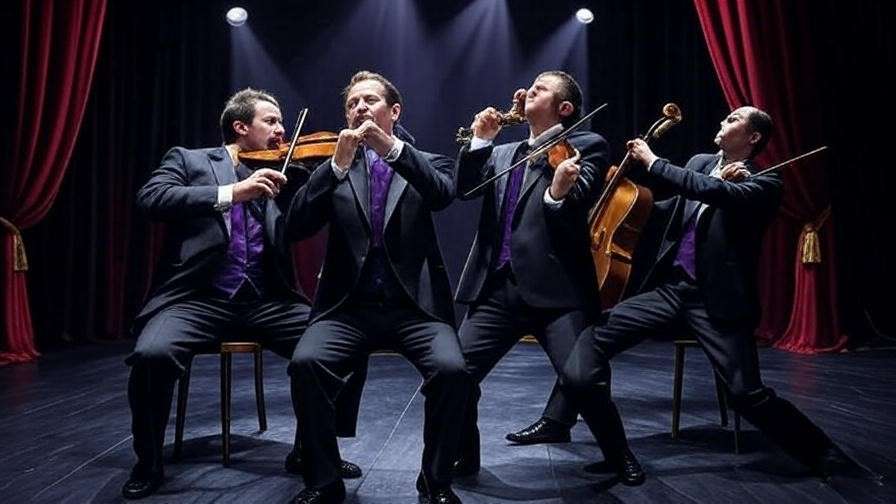 String quartet performing Prokofiev’s Dance of the Knights from Romeo and Juliet