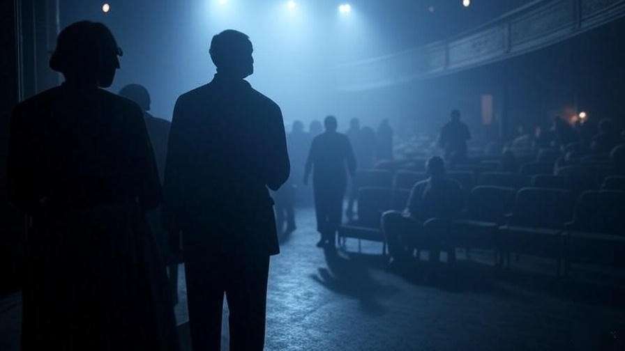 Immersive Macbeth theater with audience in dimly lit multi-room set