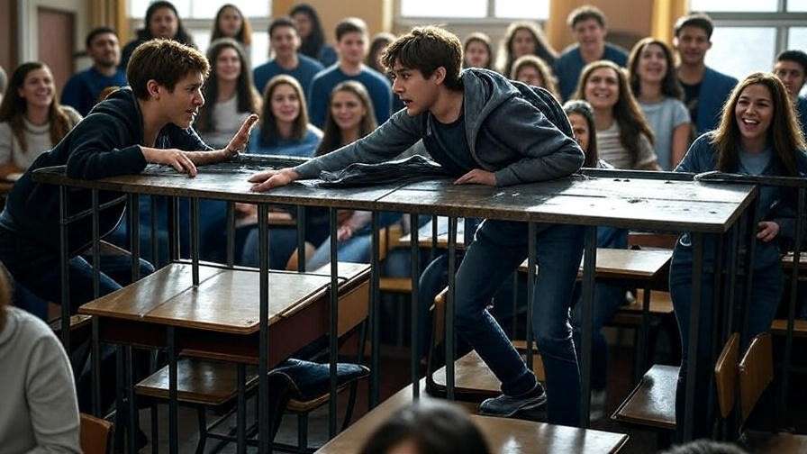 Students performing Romeo and Juliet play script in class