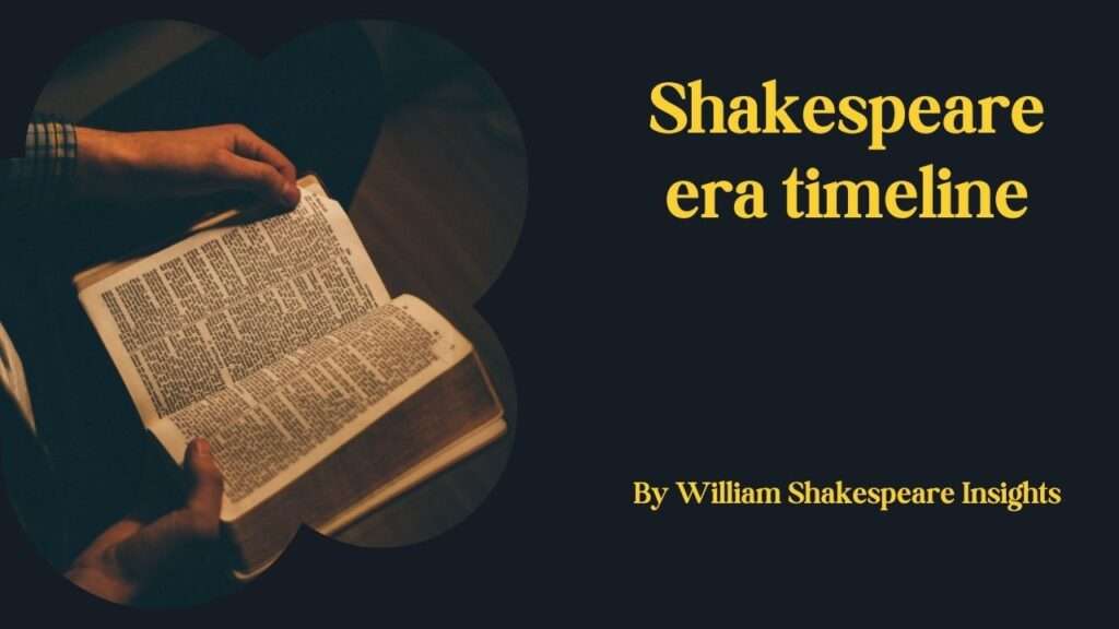 Shakespeare era timeline