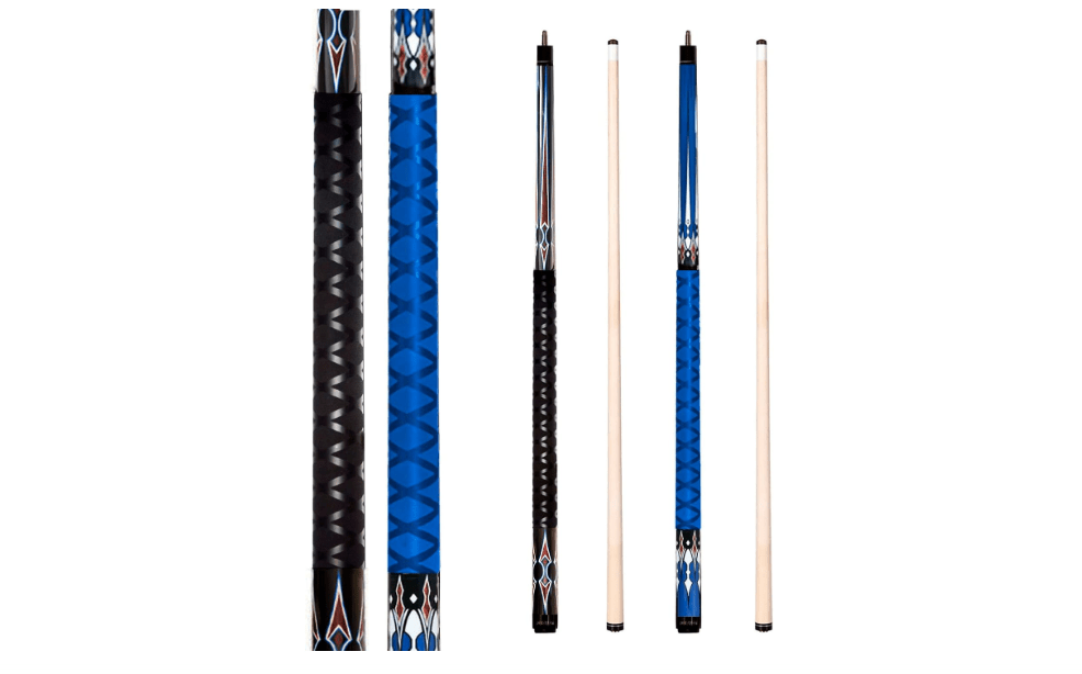  Joovon Juego de 4 palos de piscina y palos de billar con punta de taco de 0.512 in, taco de piscina de 58 pulgadas con funda antideslizante de goma