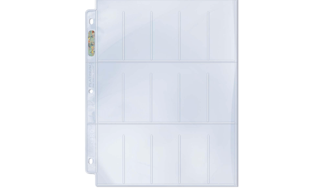 
Ultra Pro 15-Pocket Platinum Page for Tobacco Cards 100 ct.