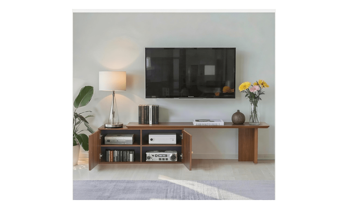 
UYIHOME Extendable Tv Stand for 80''-110'' Inch,Tv Stands for Living Room,Extra Long Tv Console,Low Profile with Storage,Extendable