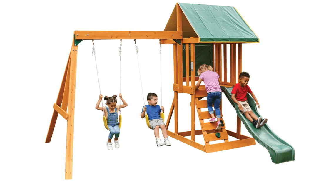
KidKraft Appleton Wooden Swing Set, (Amazon Exclusive)