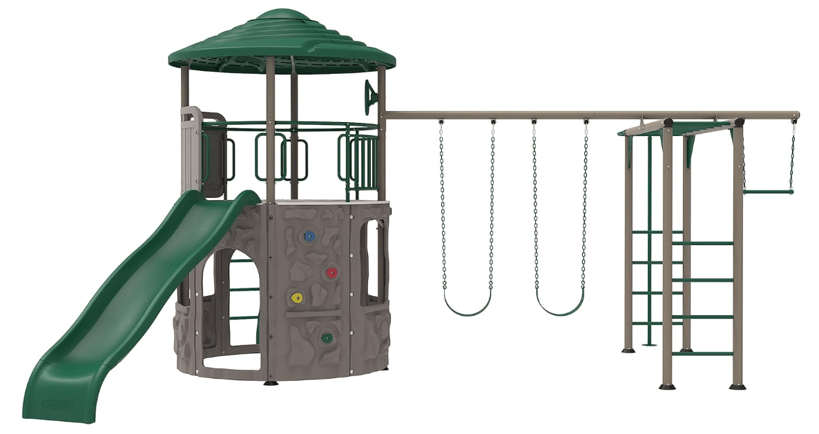 
Lifetime Adventure Tower Deluxe Swing Set Playset