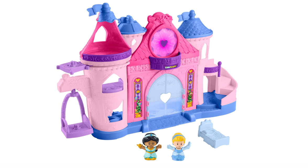 
Fisher-Price Little People Toddler Toy Disney Princess Magical Lights & Dancing Castle Musical Playset for Pretend Play Ages 18+ Months