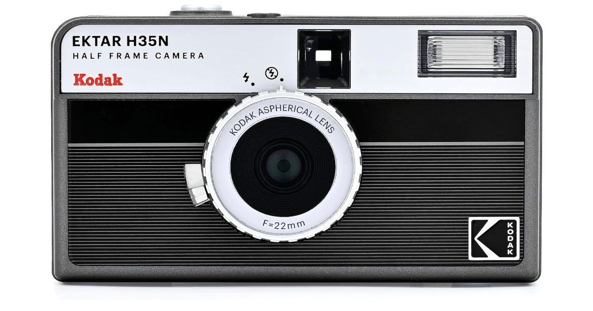  KODAK EKTAR H35N Half Frame Film Camera, 35mm, Reusable, Focus-Free, Bulb Function, Built-in Star Filter, Coated Improved Lens (Film & AAA Battery are...