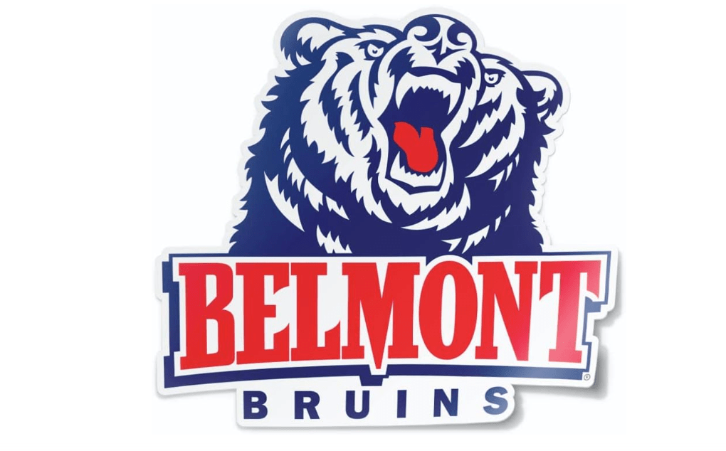  Belmont University Bruins Brusier Bear Head Navy and Red Primary Logo Weatherproof Vinyl Sticker Car Decal from Nudge Printing
