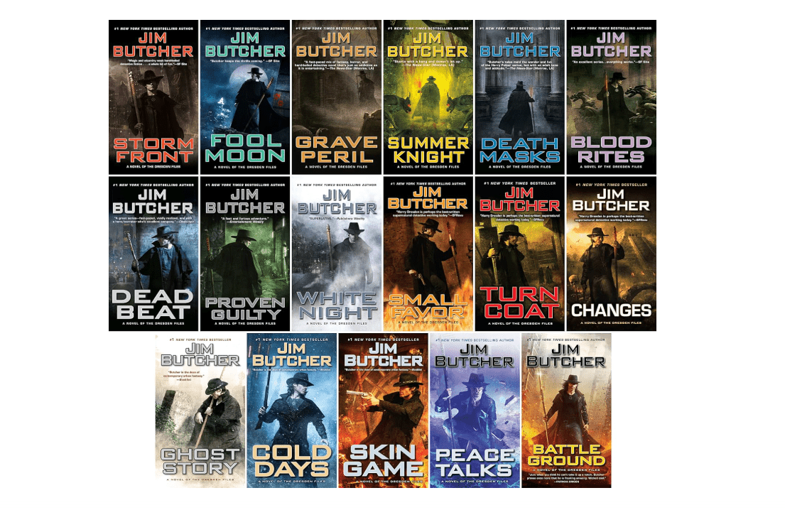 
The Dresden Files by Jim Butcher, Complete Series Set (Books 1-17)