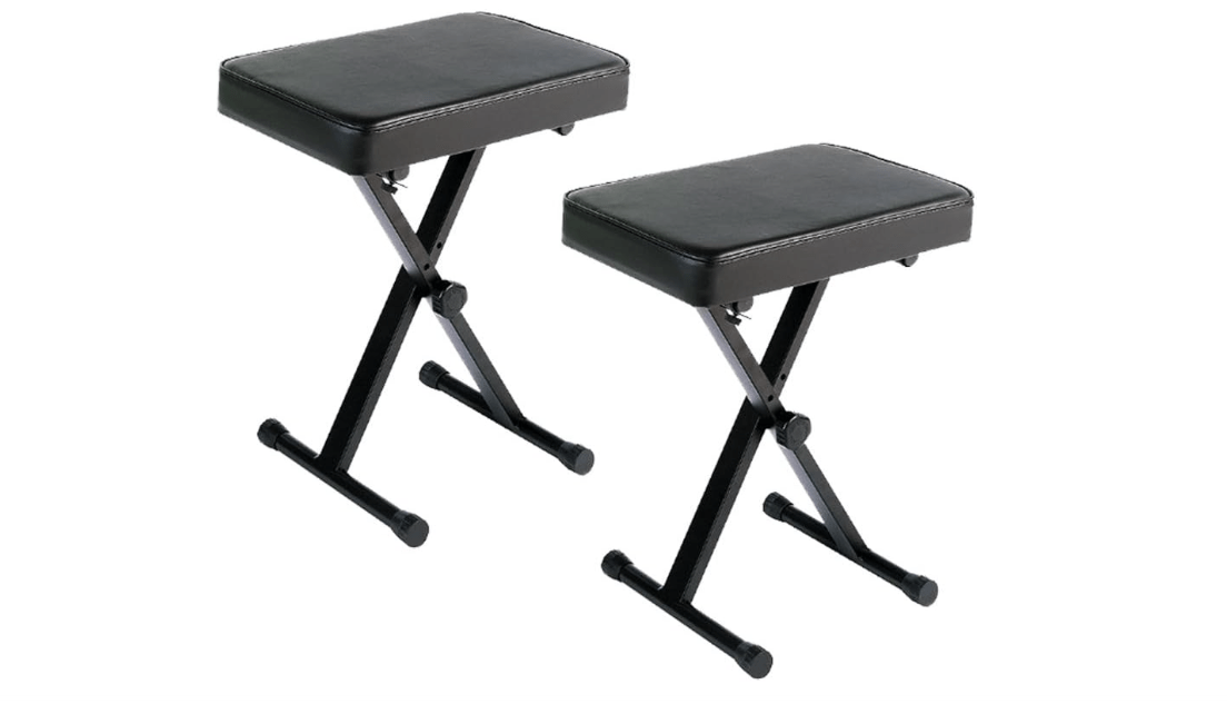  Yamaha OEM PKBB1 Adjustable Padded Keyboard X-Style Bench, Black, 19.5 inches