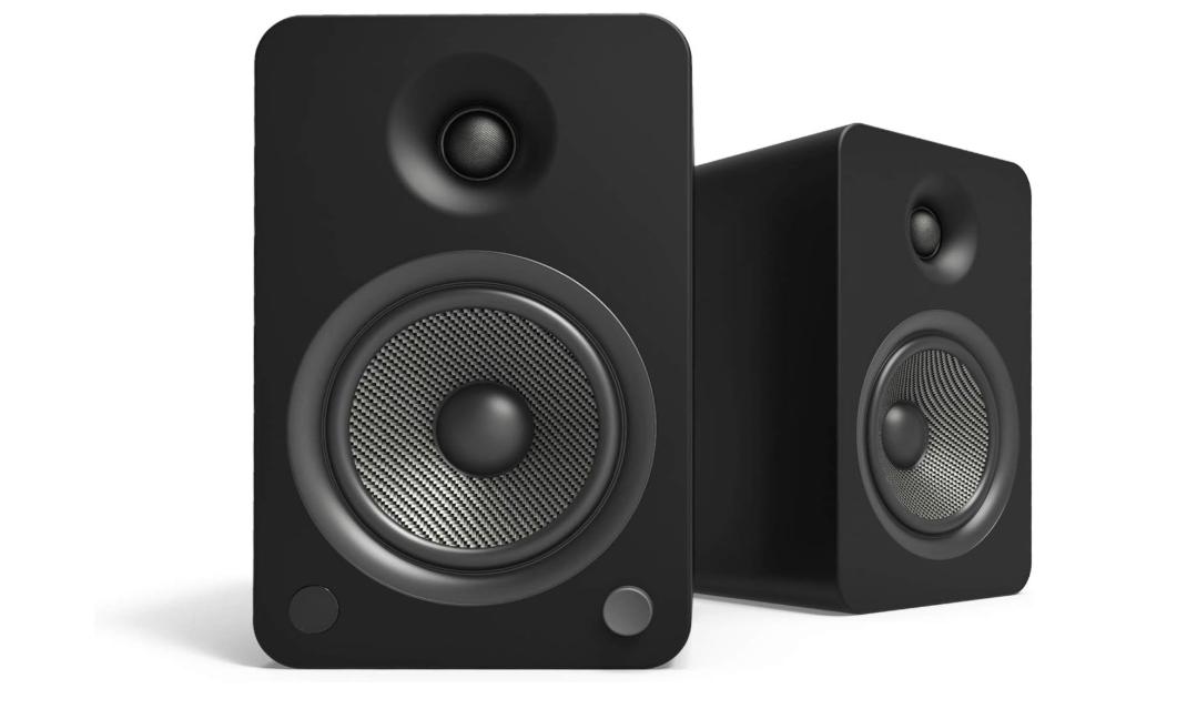 Kanto YU6MB Powered Bookshelf Speakers with Bluetooth and Phono Preamp | Pair | Matte Black