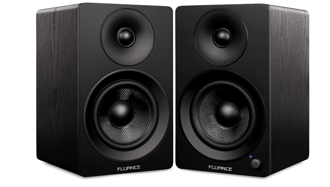 Fluance Ai41 Powered 2-Way 2.0 Stereo Bookshelf Speakers with 5" Drivers, 90W Amplifier for Turntable, TV, PC and Bluetooth 5 Wireless Music Streaming...