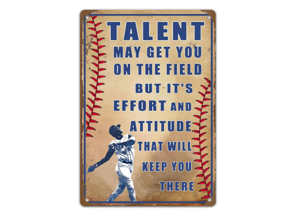 Vintage Baseball Wall Art Decor Baseball Room Sign Baseball Poster Sports Tin Sign Baseball Gifts For Boys Bedroom Baseball Metal Signs Motivational Sports...
