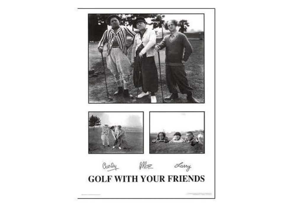 
Buyartforless Golf with Your Friends - The Three Stooges 36x24 Art Print Poster Classic Comedy Humor Funny Movie Still Photographs,Black, White, Gray,SB...