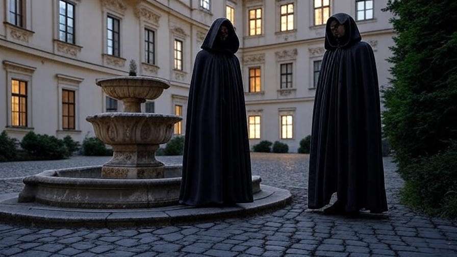 Viennese courtyard scene for Measure for Measure play synopsis