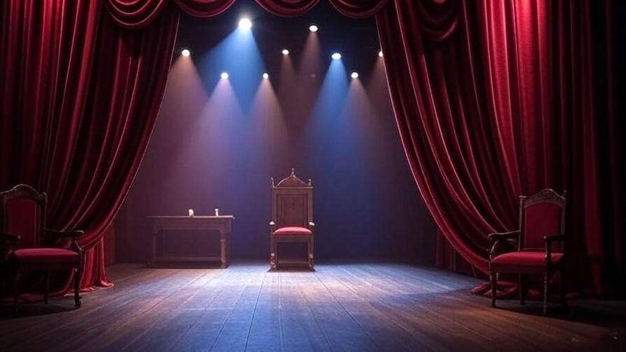 Theatrical stage setup for Shakespeare performance experience