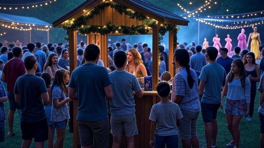 Lively outdoor Shakespeare festival illustrating event-based upselling in sales playbook strategies.