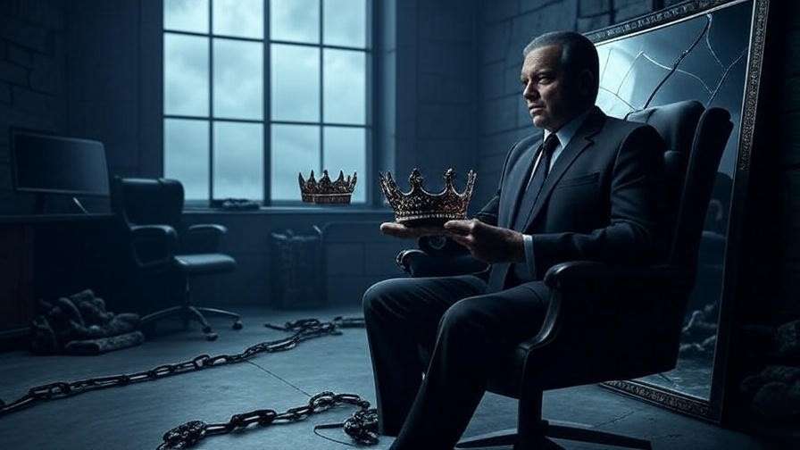 Symbolic image of modern leadership reflecting Shakespeare’s wicked kings’ ethical dilemmas.