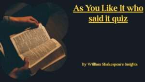 As You Like It who said it quiz