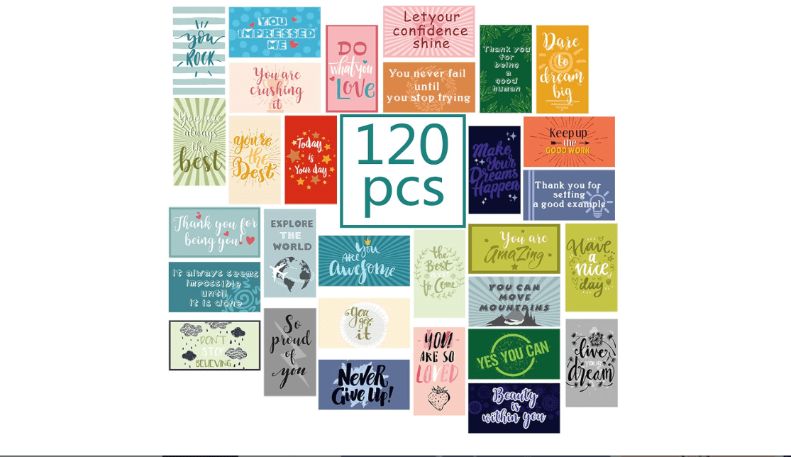 
Outus 120 Pcs Motivational Encouragement Quote Cards Inspirational Kindness Appreciation Gratitude Business Cards Encouragement Mini Note Cards, 30 Styles,...