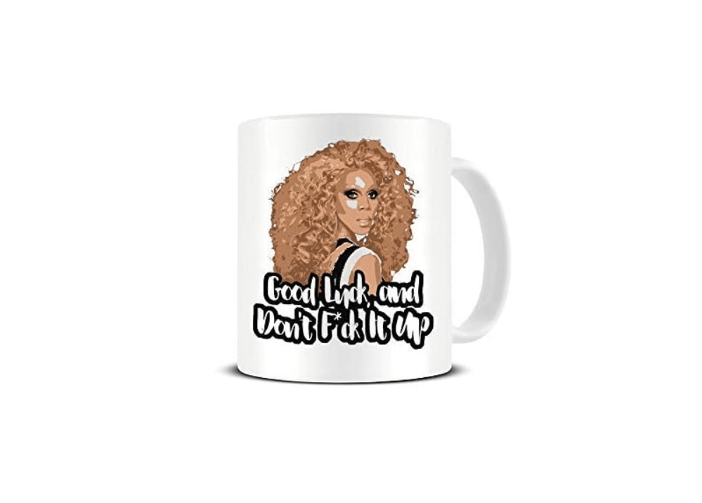 
Apular Good Luck and Don't F@k It Up - RuPaul's Drag Race Quote - Mug - Ceramic - Coffee - Tea - Great Gift Idea 11 oz Mug