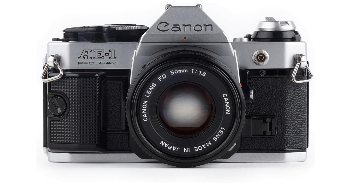 
Canon AE-1 Program 35mm SLR Film Camera Kit 50mm MF Lens (Renewed)