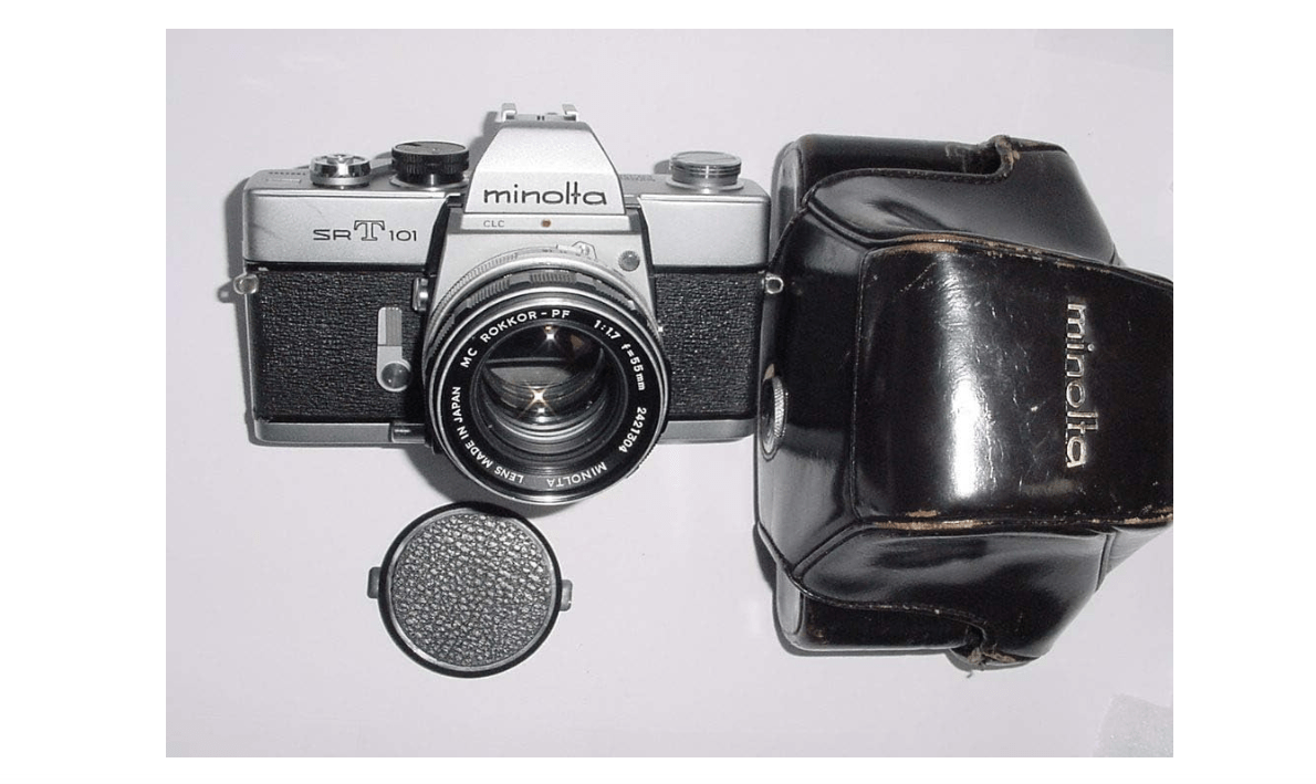 
Minolta SRT-101/ SRT-100 35mm SLR Film Camera w/ 50mm Manual Focus Lens (Renewed)