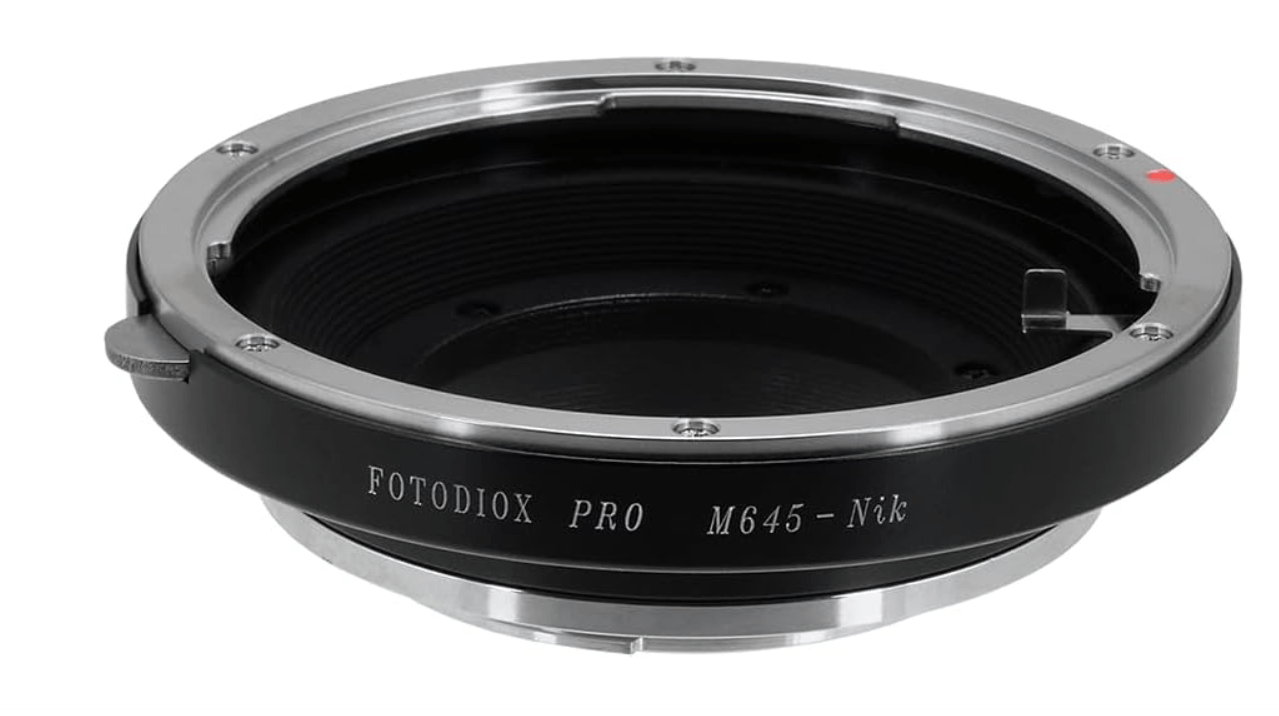 
Fotodiox Pro Lens Mount Adapter Compatible Mamiya 645 MF Lenses to Nikon F-Mount Cameras