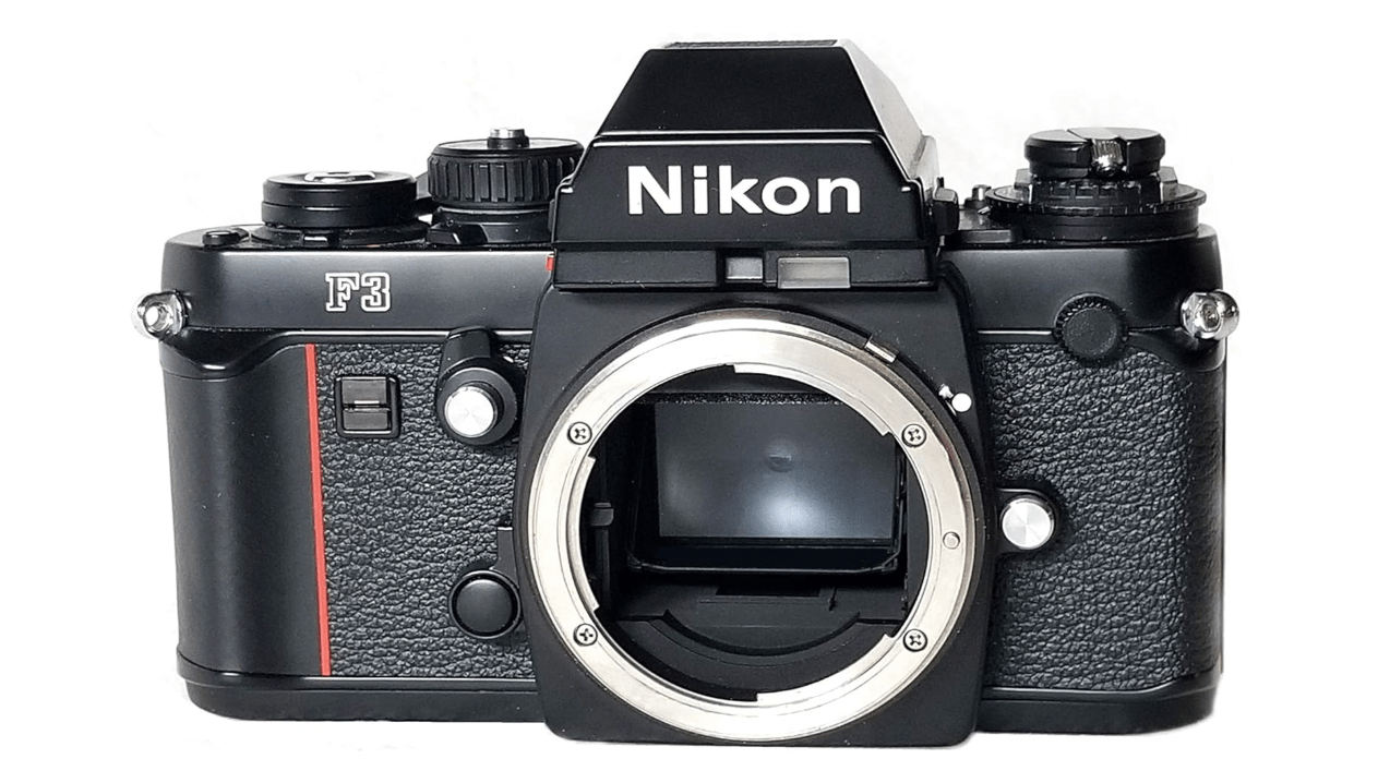  Nikon F3 with DE-2 viewfinder professional SLR film camera; body only, no lens