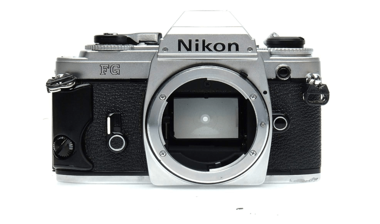  Nikon FG 35MM SLR Film Camera With F Mount AI Lens, Built-in Light Meter and Hot Shoe Flash (Renewed)