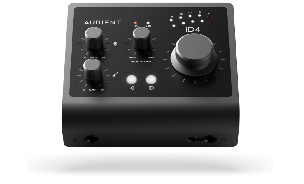 
Audient Audio Interface iD4 MKII, Class A Console Microphone Preamp (High Speed USB-C, Monitor Mix and Monitor Panning Function, 2 Headphone Outputs,...