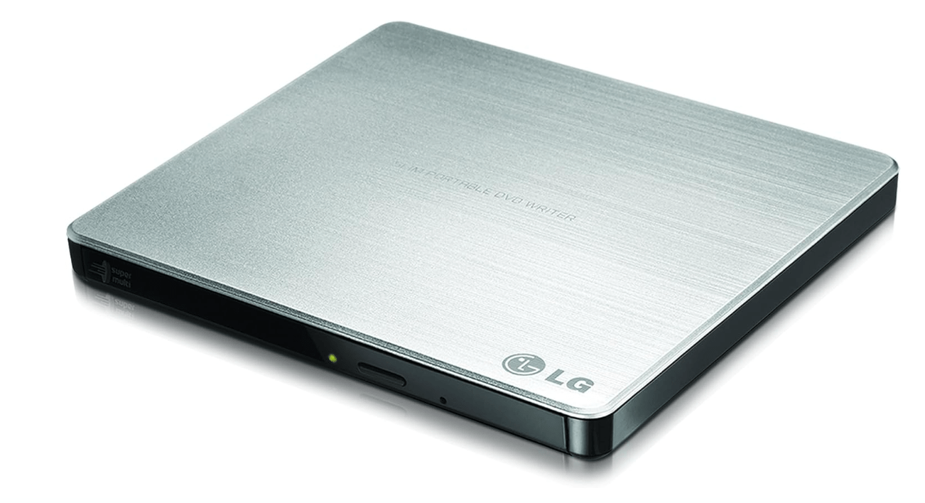  LG Electronics GP60NS50 USB 3.0 Compatible, Super-Multi Ultra Slim Portable DVD+/-RW External Drive for PC Windows, Linux, Mac OS, Surface Pro 3&4, with...
