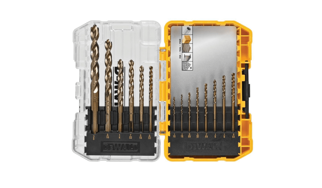 DEWALT Cobalt Alloy Steel Drill Bit Set with Pilot Point, 14-Piece (DWA1240)
